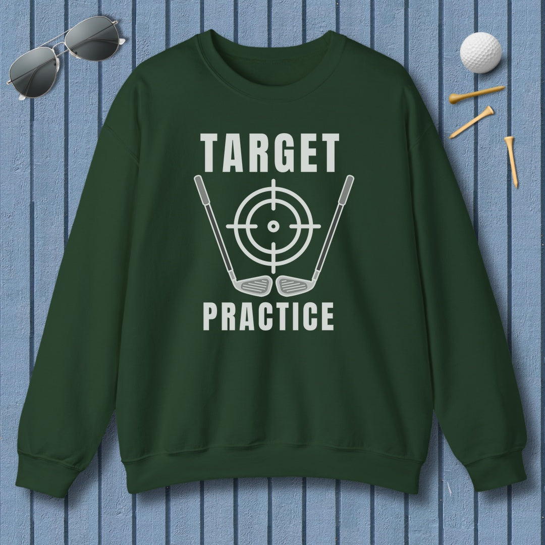 Target Practice - Adult Golf Sweatshirt in Forest Green