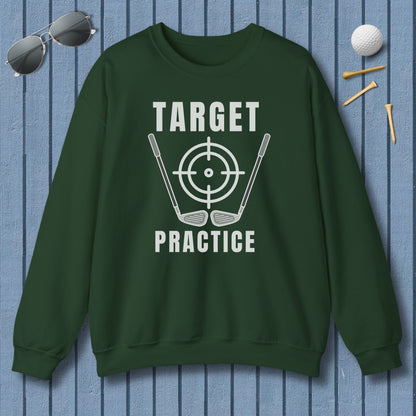 Target Practice - Adult Golf Sweatshirt in Forest Green