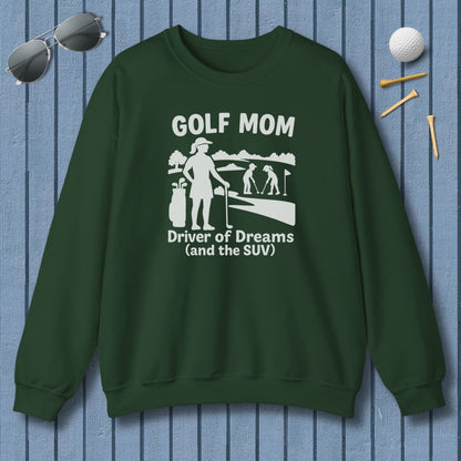 Golf Mom - Adult Golf Sweatshirt in Forest Green