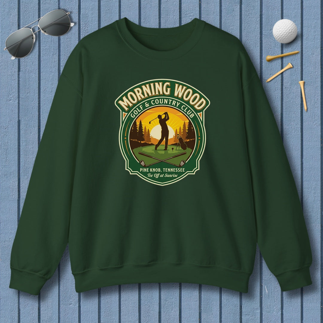 MORNING WOOD GOLF & COUNTRY CLUB - Adult Golf Sweatshirt in Forrest Green