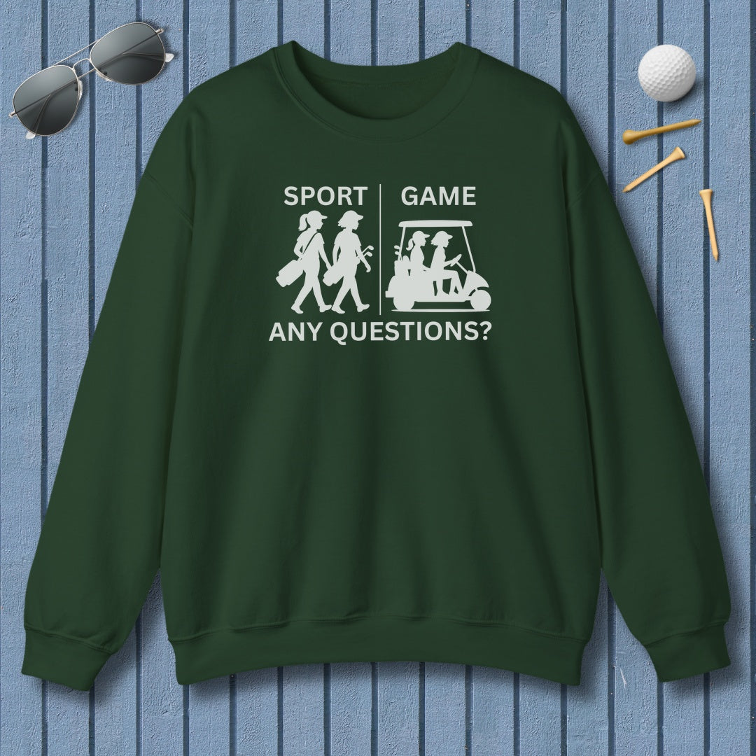 SPORT vs. GAME (Female) - Adult Golf Sweatshirt in Forest Green