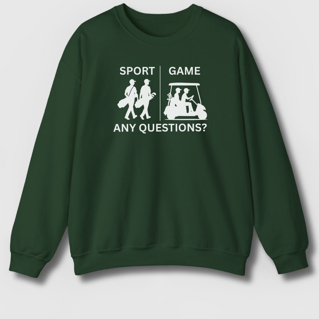 SPORT vs. GAME (Male) - Adult Golf Sweatshirt in Forrest Green
