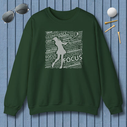 Unleash Your Mental Game (Female) - Adult Golf Sweatshirt in Forest Green