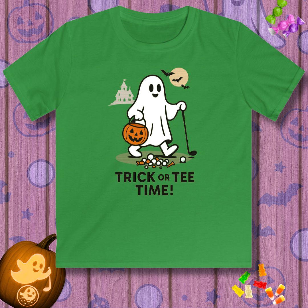 Trick or Tee Time - Youth Halloween Golf T-Shirt