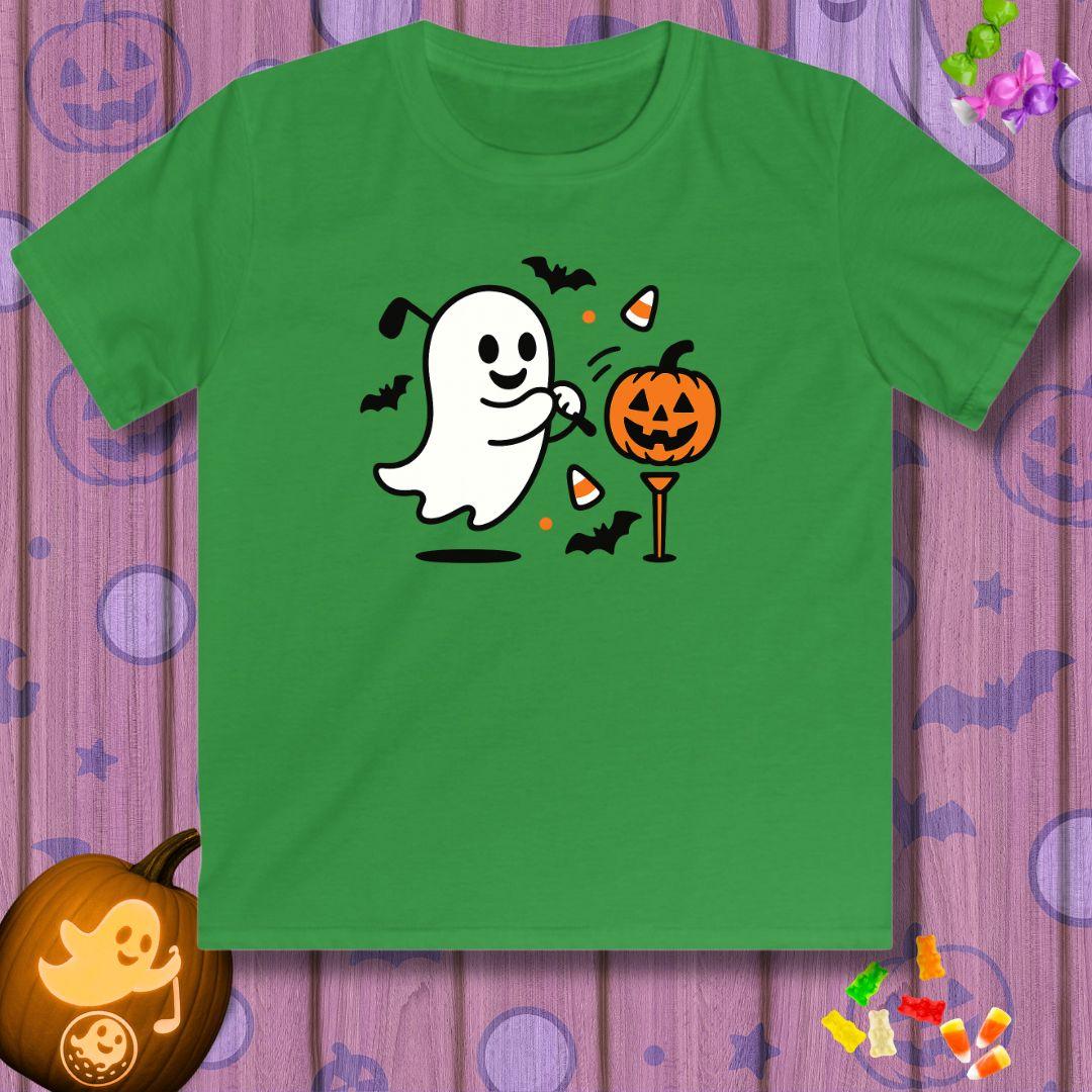 Ghost Tee Off - Youth Halloween Golf T-Shirt