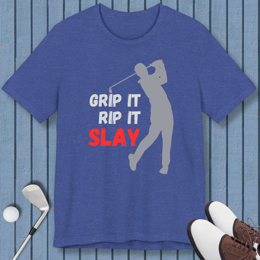 GRIP IT, RIP IT, SLAY - T-shirt (Male Golfer)