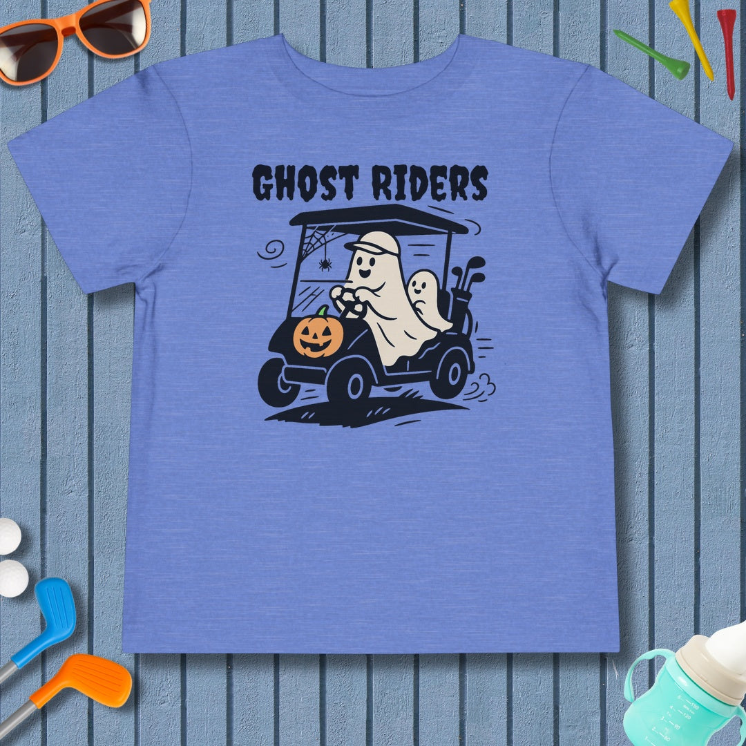 Ghost Riders - Toddler Golf T-Shirt in Heather Columbia Blue