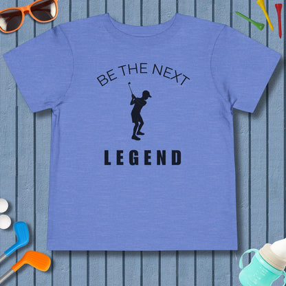 BE THE NEXT LEGEND (Boys) - Toddler Golf T-Shirt in Heather Columbia Blue