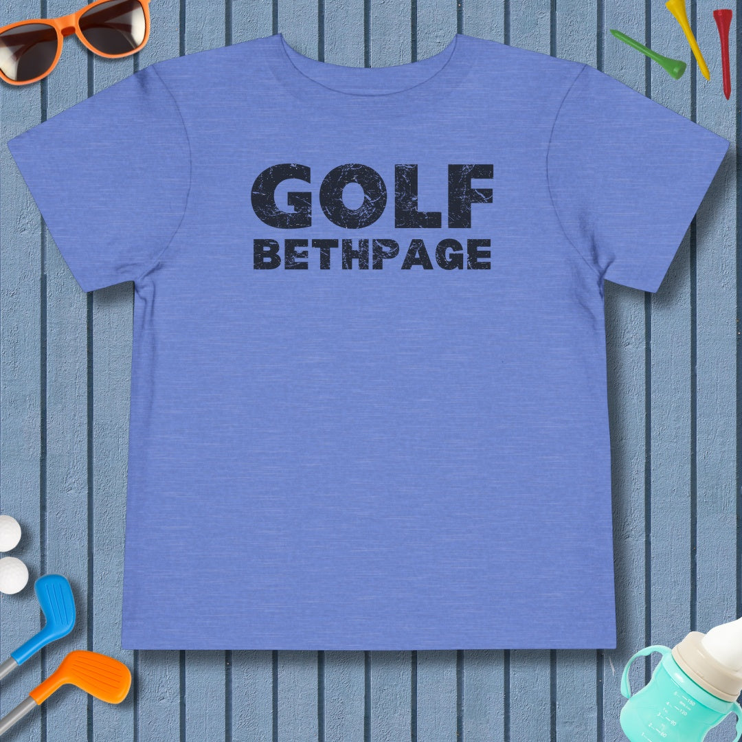 Golf Bethpage - Toddler Golf T-Shirt in Heather Columbia Blue