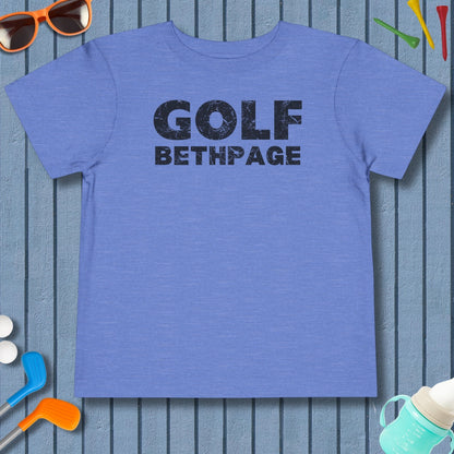 Golf Bethpage - Toddler Golf T-Shirt in Heather Columbia Blue