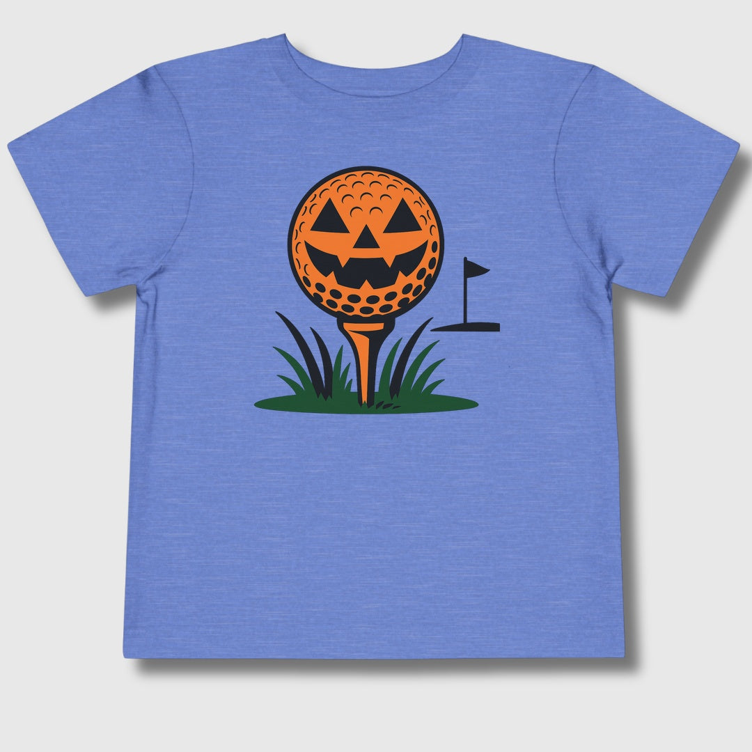 Tee Time Terror - Toddler Golf T-Shirt in Heather Columbia Blue