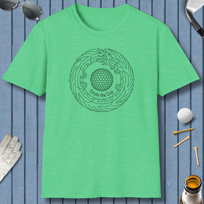 Circle the Cup - Adult Golf T-Shirt in Heather Irish Green