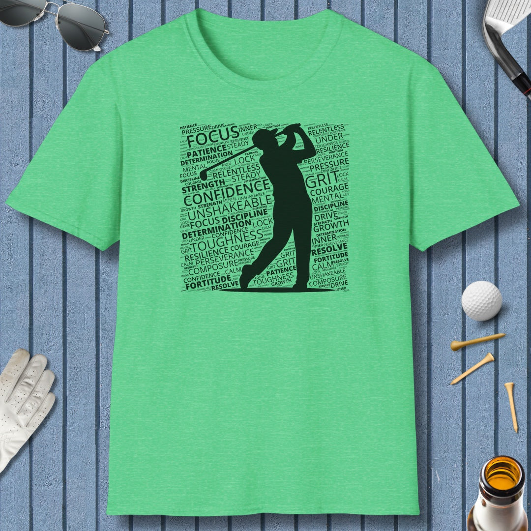 Unleash Your Mental Game (Male) - Adult Golf T-Shirt in Heather Irish Green