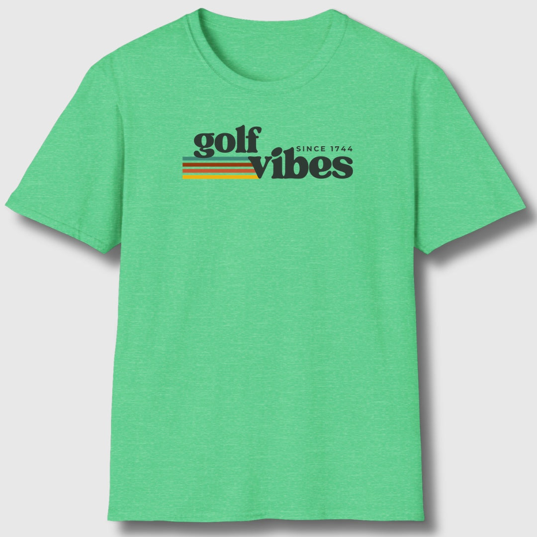 Golf Vibes - Adult Golf T-Shirt in Heather Irish Green