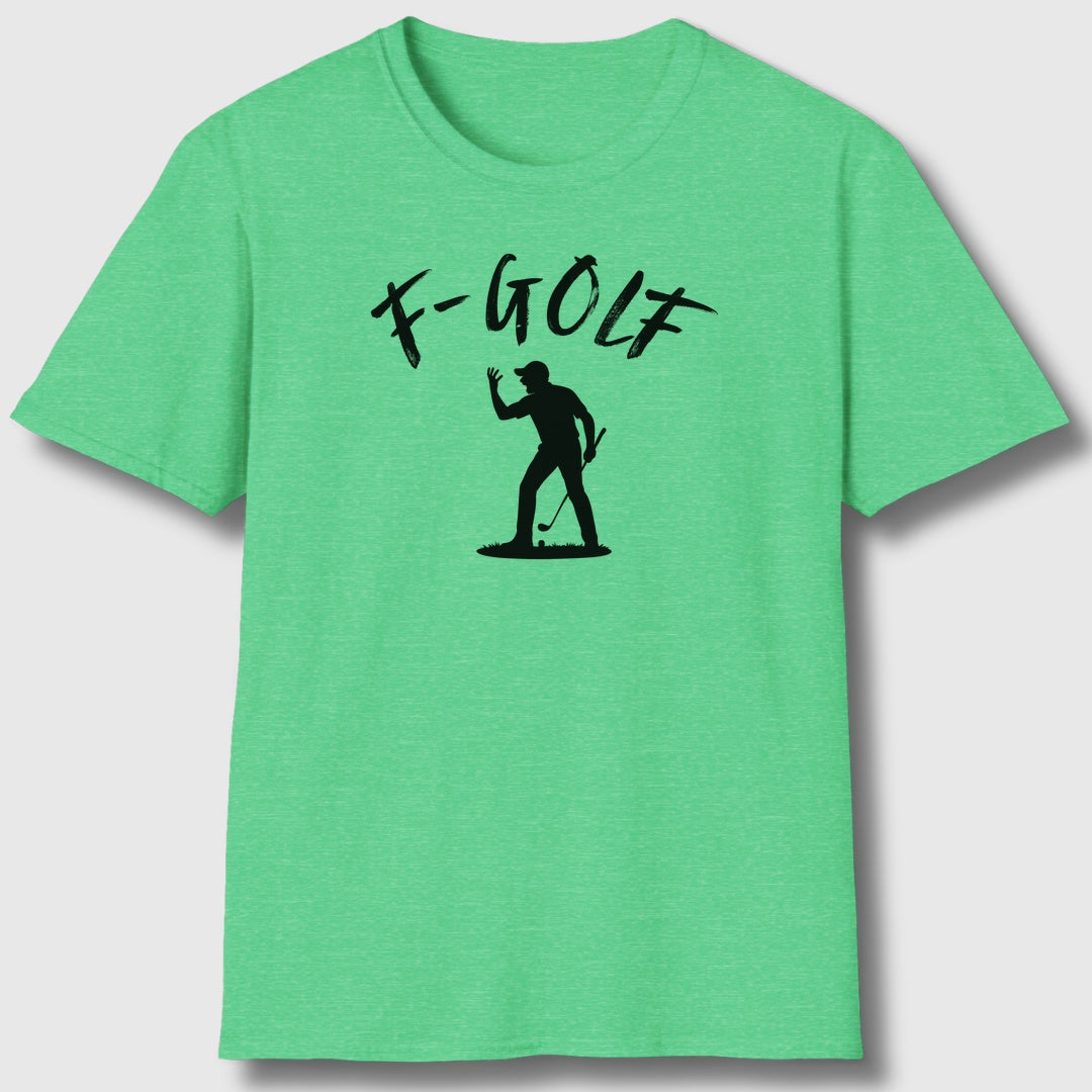 F-Golf (Male) - Adult Golf T-Shirt in Heather Irish Green