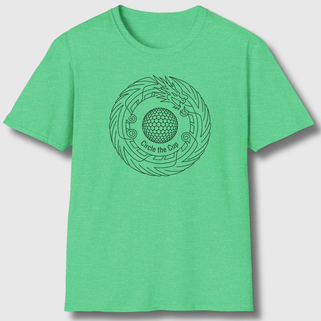 Circle the Cup - Adult Golf T-Shirt in Heather Irish Green