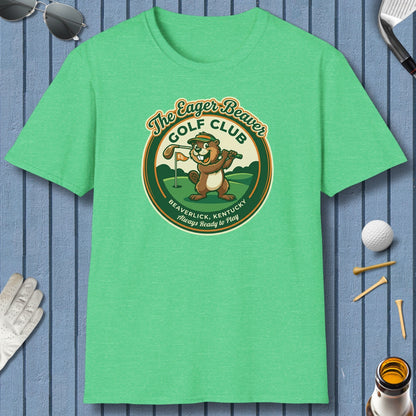 THE EAGER BEAVER GOLF CLUB - Adult Golf T-Shirt in Heather Irish Green