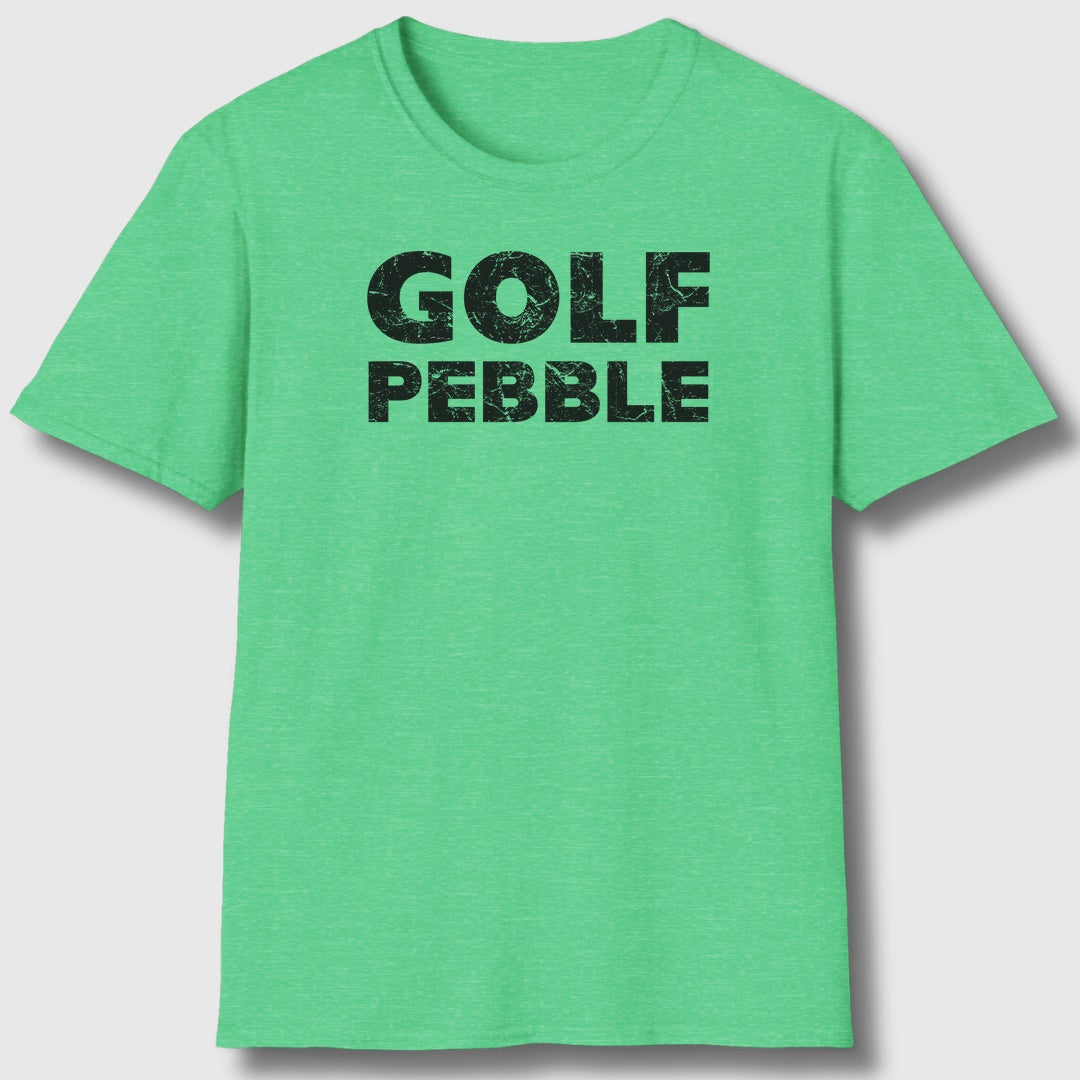 Golf Pebble - Adult Golf T-Shirt in Heather Irish Green