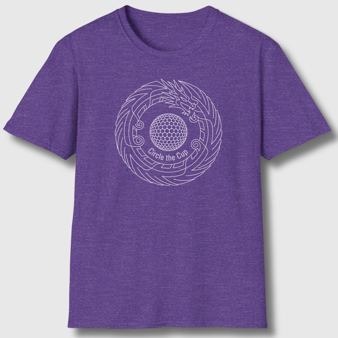 Circle the Cup - Adult Golf T-Shirt in Heather Purple