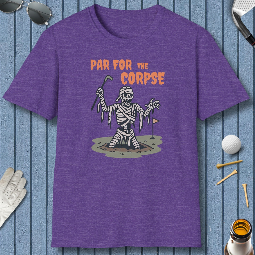 Par for the Corpse - Adult Golf T-Shirt in Heather Purple