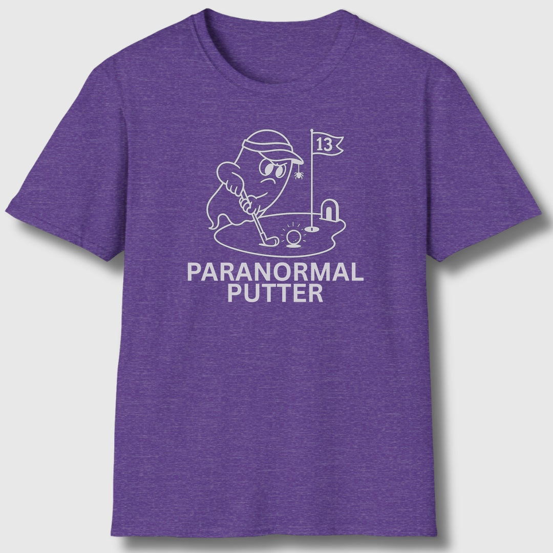 Paranormal Putter - Adult Golf T-Shirt in Heather Purple