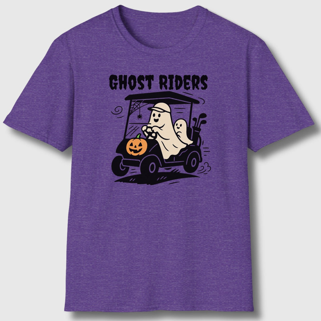 Ghost Riders - Adult Golf T-Shirt in Heather Purple