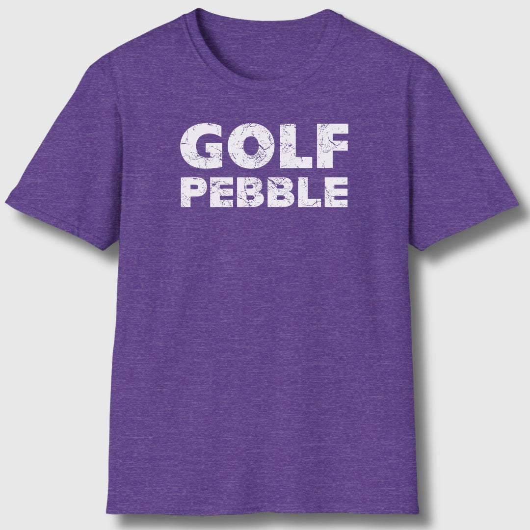 Golf Pebble - Adult Golf T-Shirt in Heather Purple