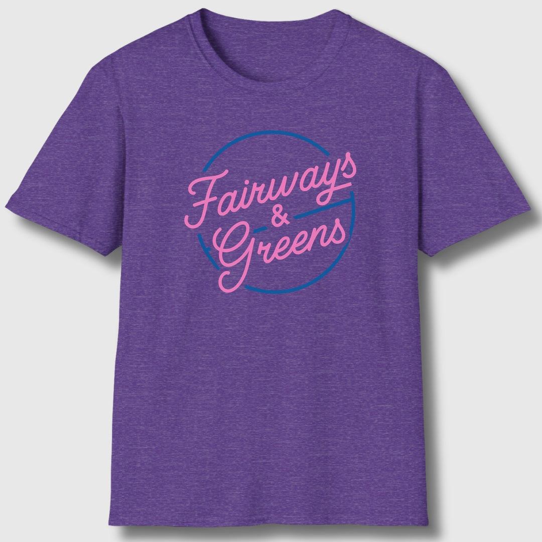 Fairways & Greens - Adult Golf T-Shirt in Heather Purple