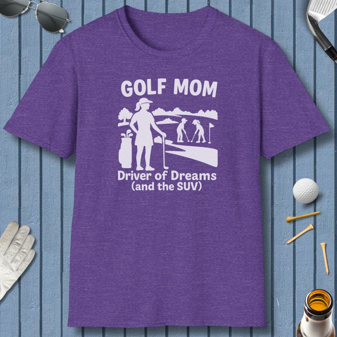 Golf Mom - Adult Golf T-Shirt in Heather Purple