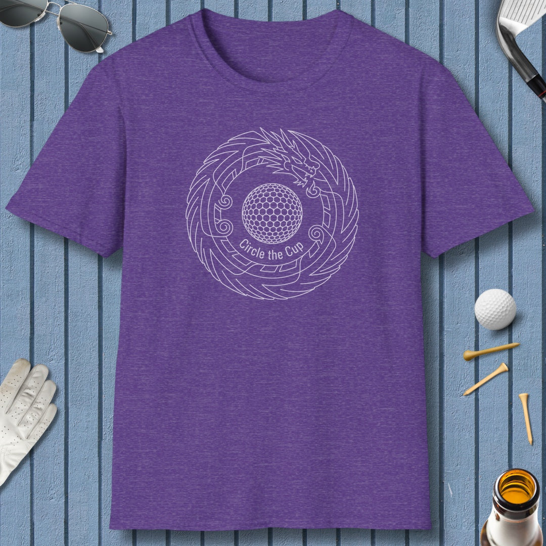 Circle the Cup - Adult Golf T-Shirt in Heather Purple