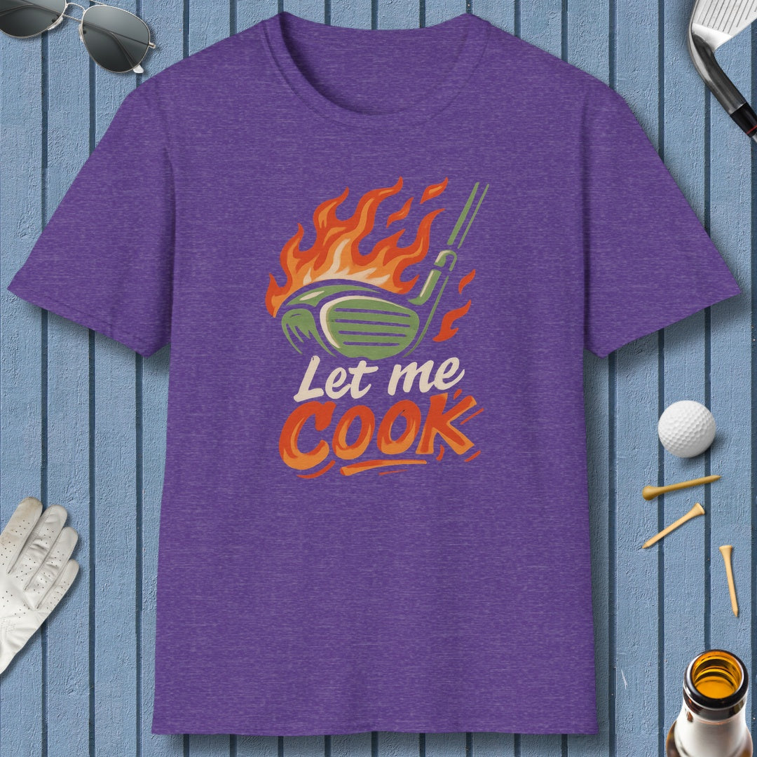 Let Me Cook - Adult Golf T-Shirt in Heather Purple