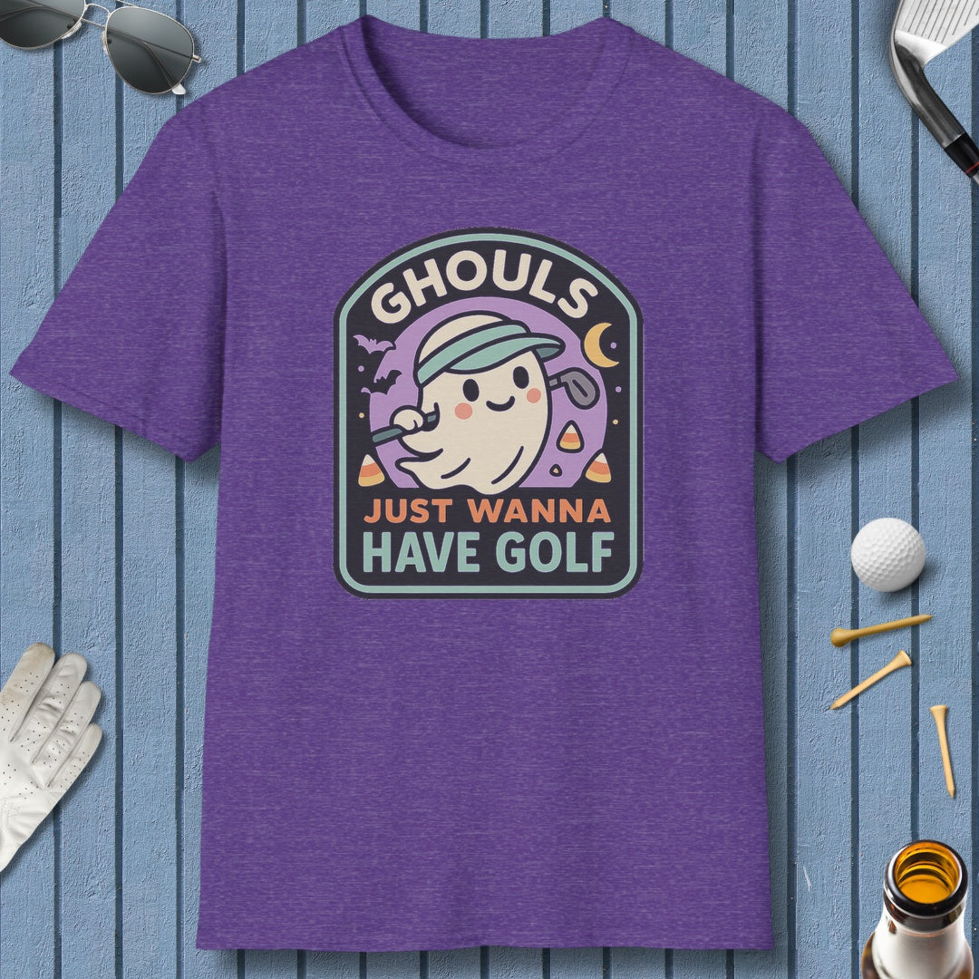 Ghouls Just Wanna Have Golf - Adult Golf T-Shirt in Heather Purple