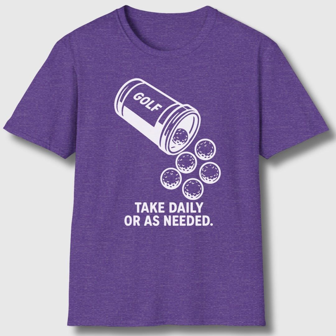 Golf Prescription - Adult Golf T-Shirt in Heather Purple