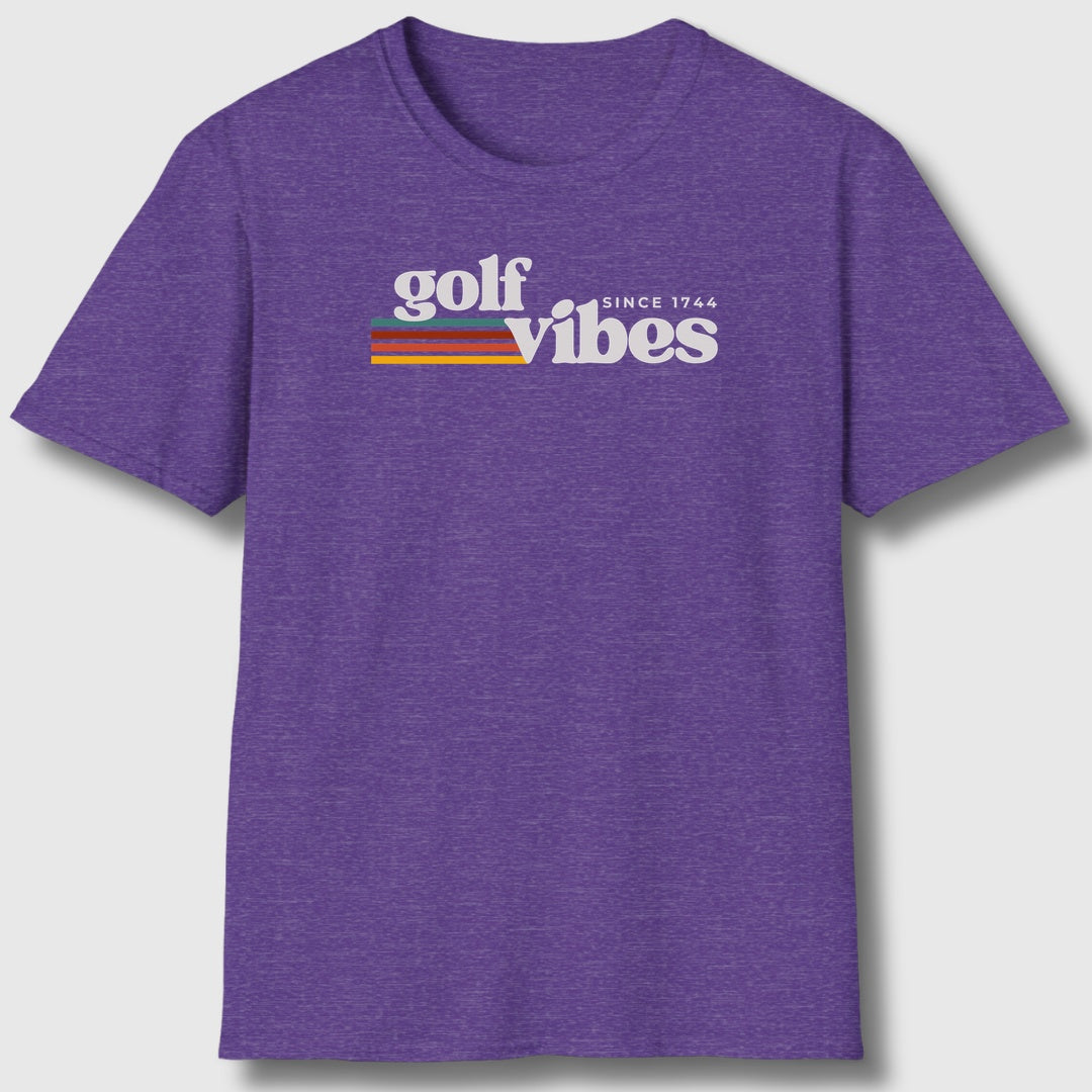 Golf Vibes - Adult Golf T-Shirt in Heather Purple