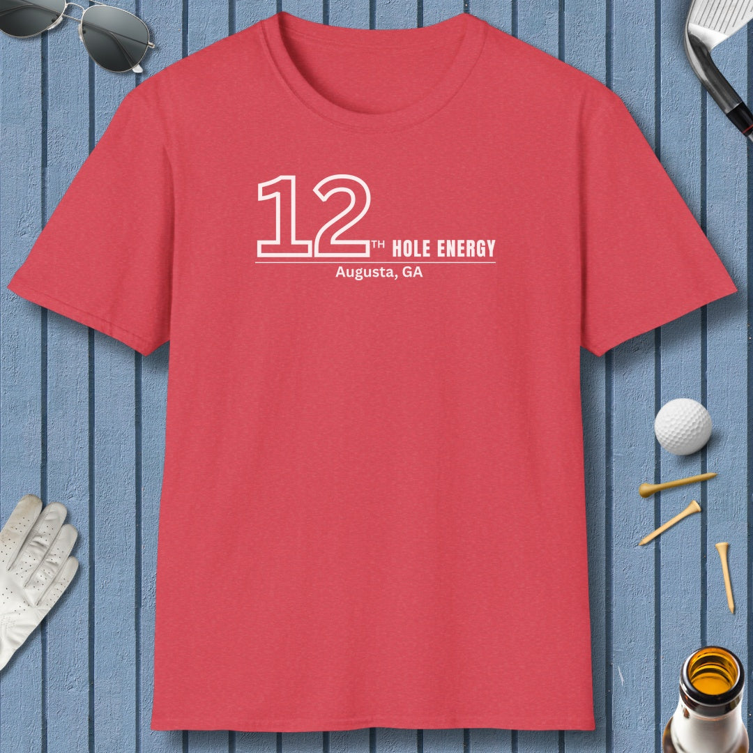 12th Hole Energy - Adult Golf T-Shirt in Heather Red