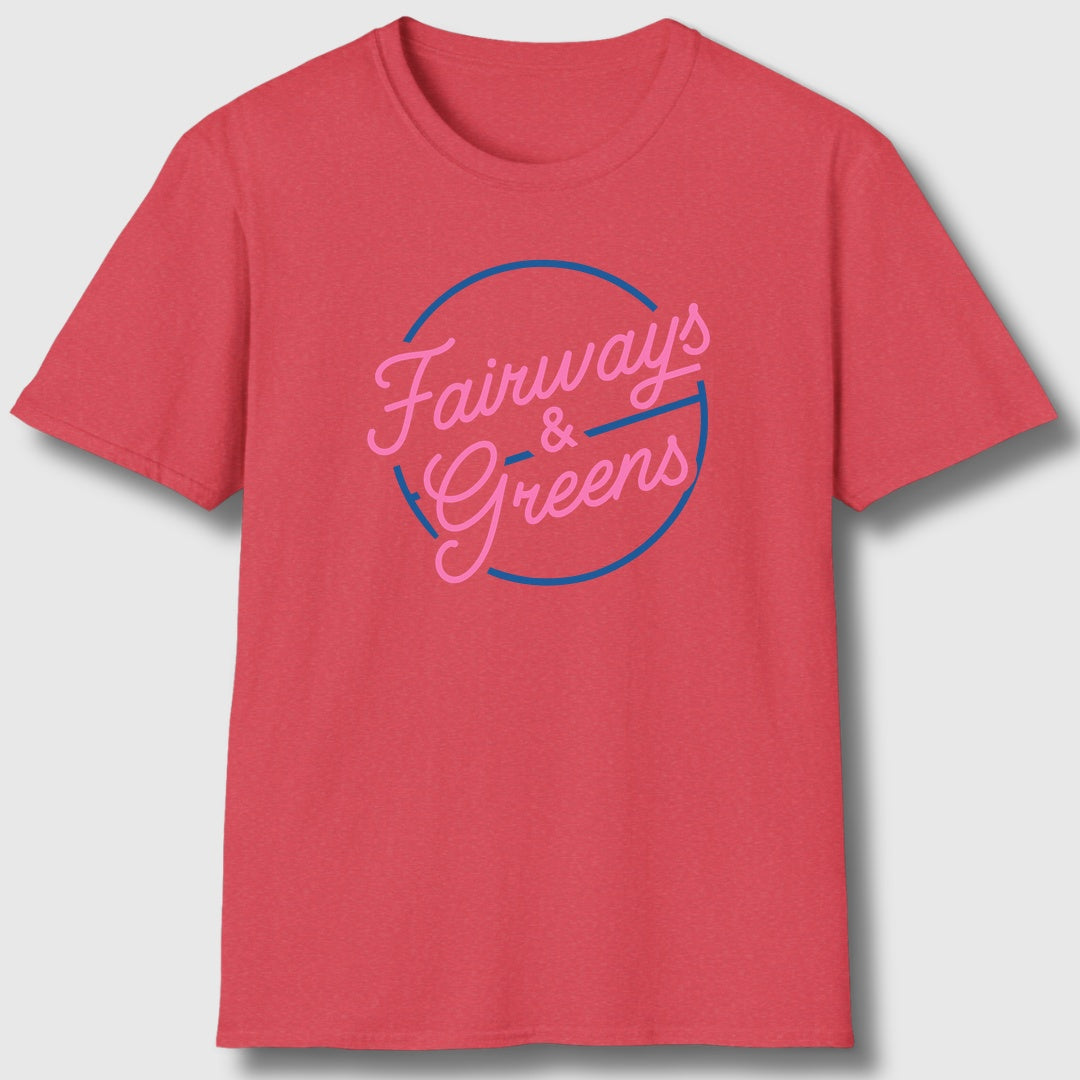 Fairways & Greens - Adult Golf T-Shirt in Heather Red