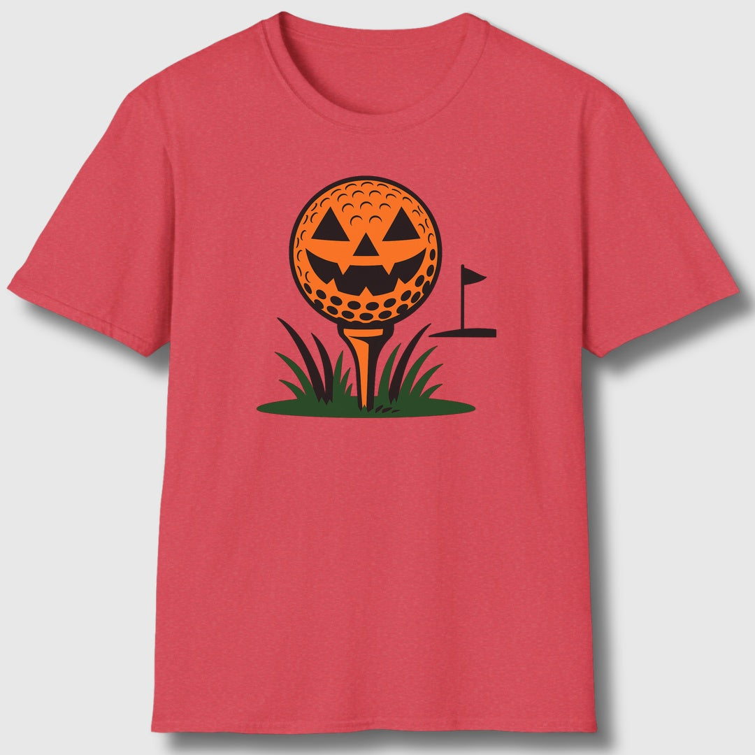 Tee Time Terror - Adult Golf T-Shirt in Heather Red
