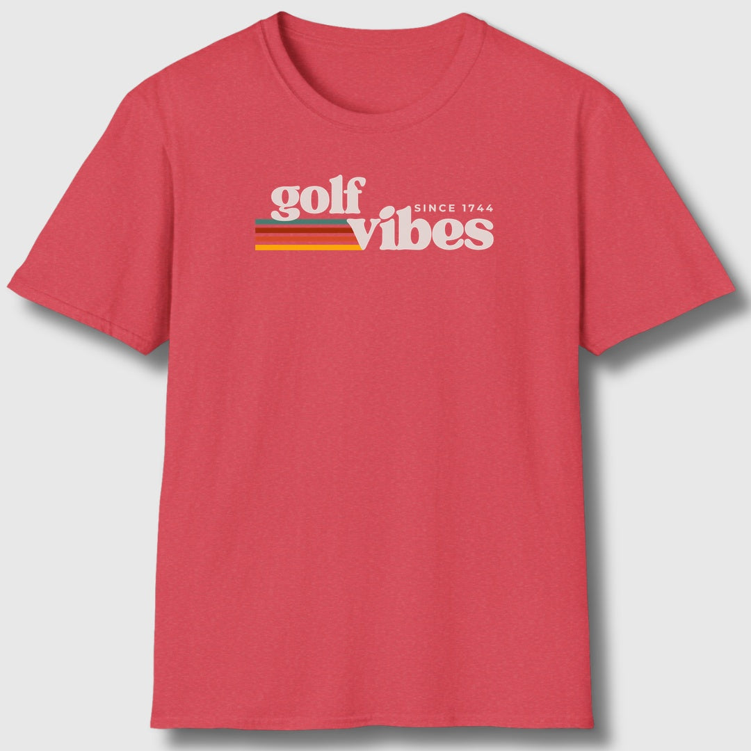 Golf Vibes - Adult Golf T-Shirt in Heather Red