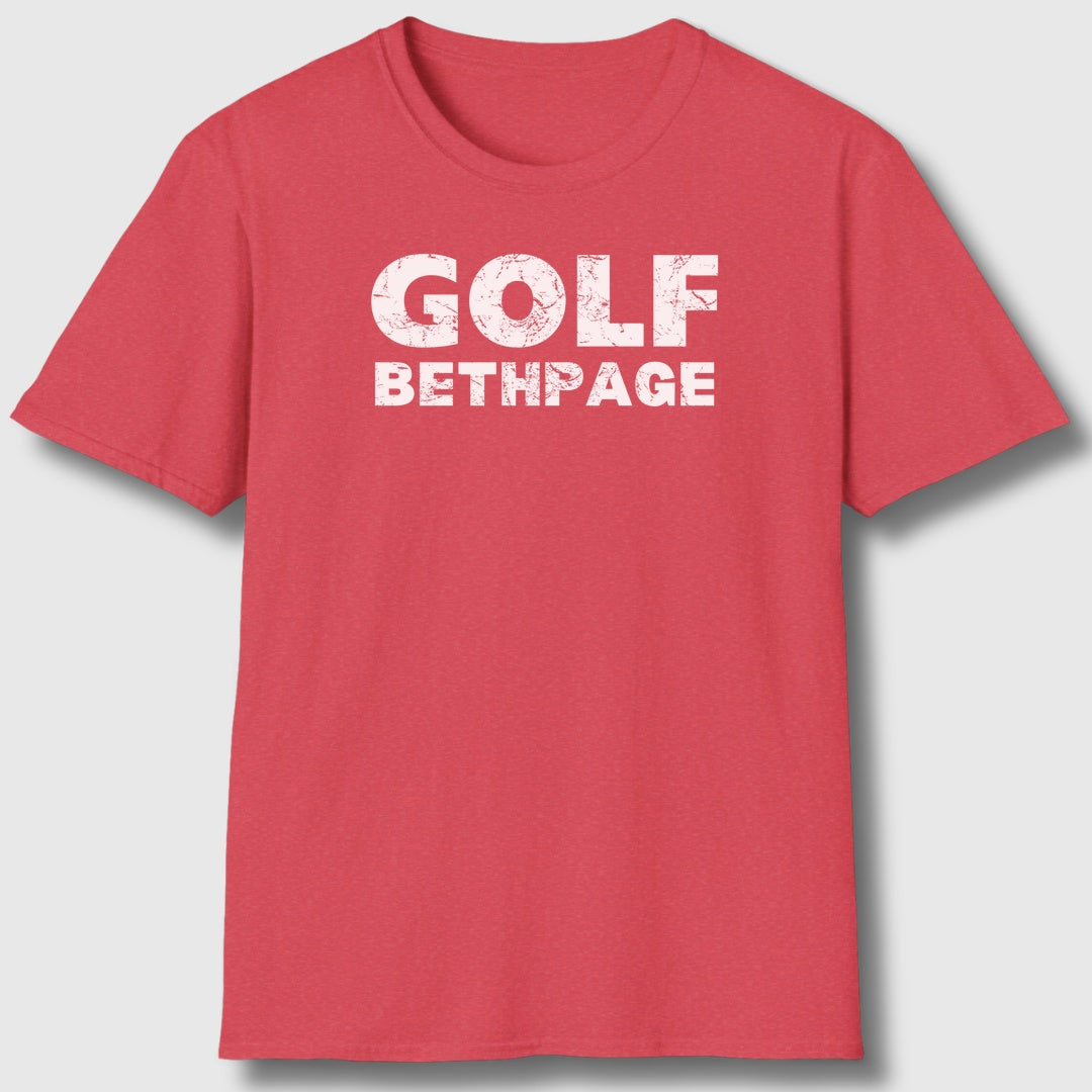 Golf Bethpage - Adult Golf T-Shirt in Heather Red