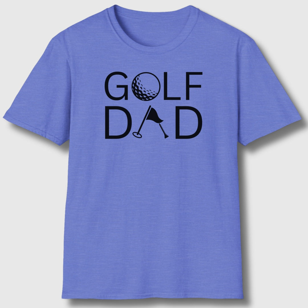 Golf Dad - Adult Golf T-Shirt in Heather Royal