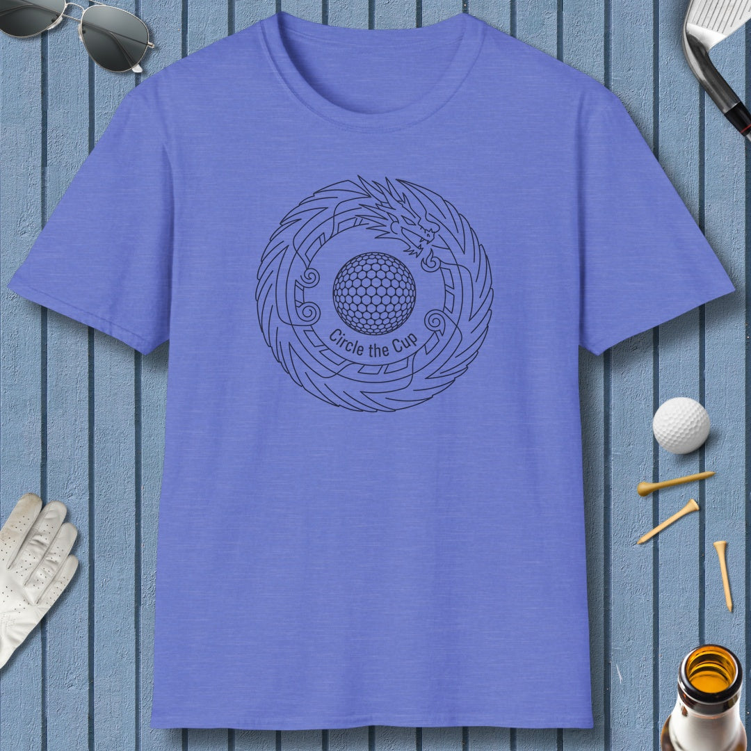 Circle the Cup - Adult Golf T-Shirt in Heather Royal