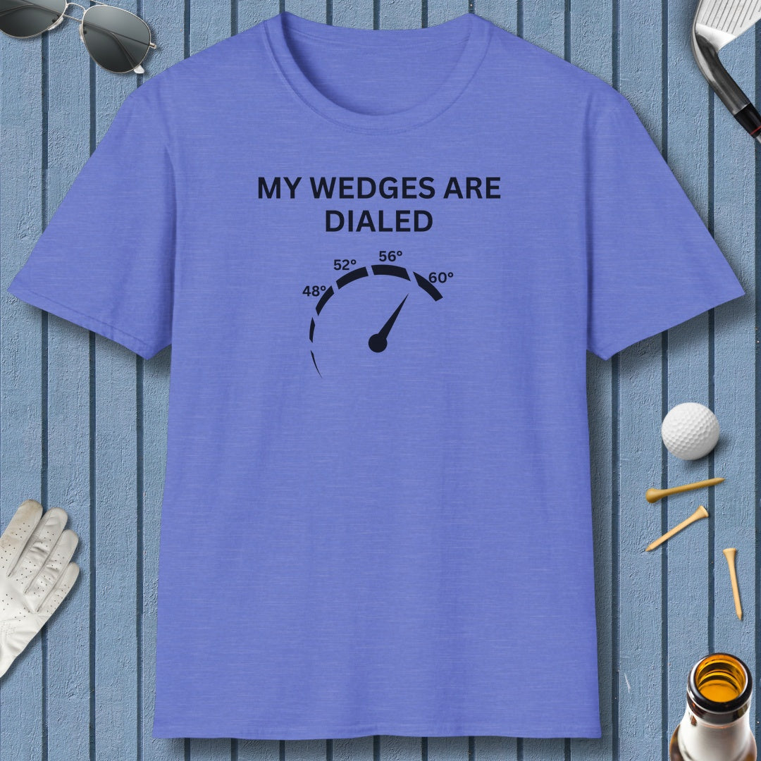 My Wedges are Dialed - Adult Golf T-Shirt in Heather Royal
