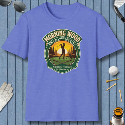 MORNING WOOD GOLF & COUNTRY CLUB - Adult Golf T-Shirt in Heather Royal