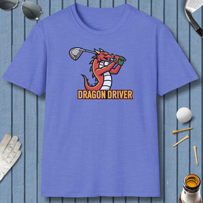 Dragon Driver - Adult Golf T-Shirt in Heather Royal