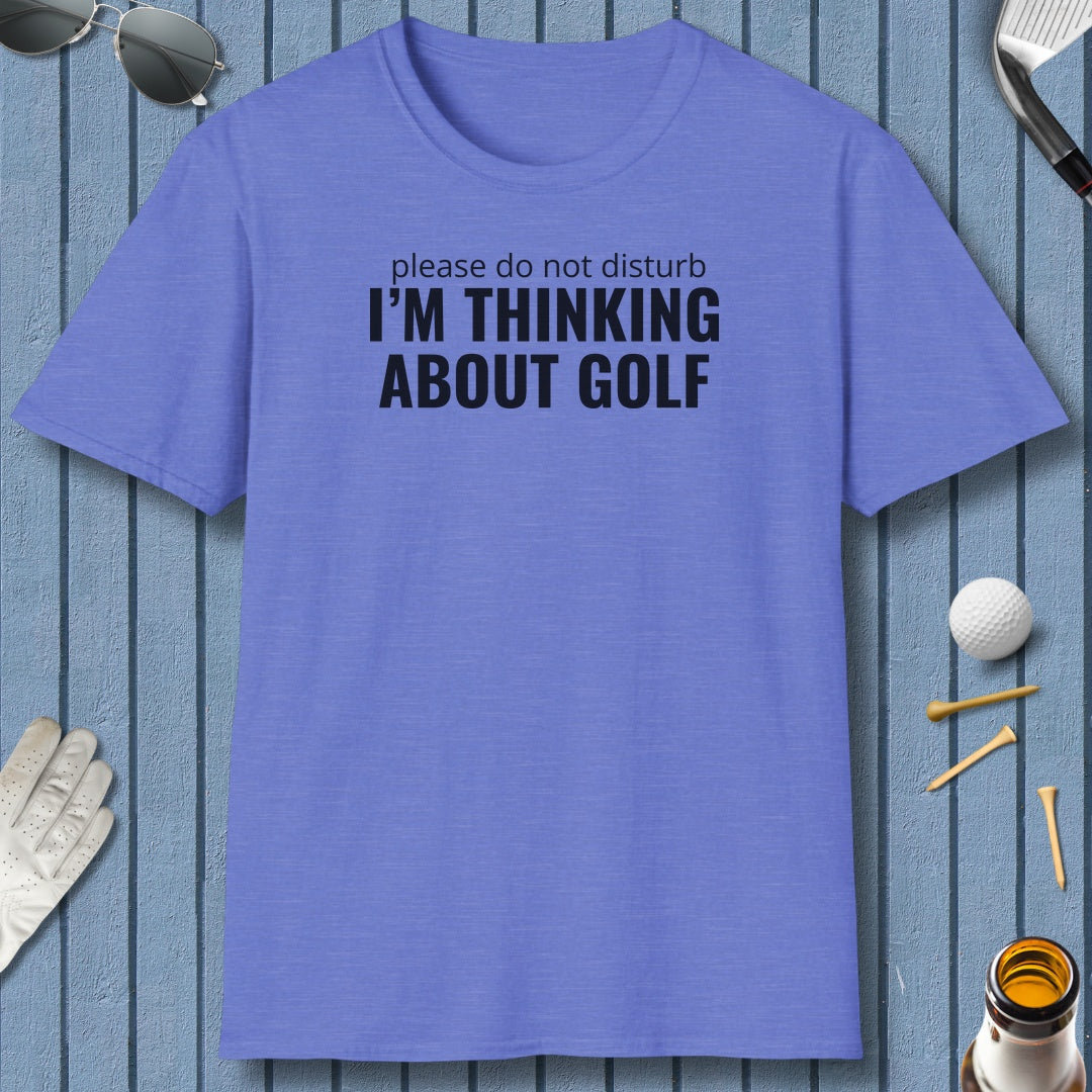 Do Not Disturb - Adult Golf T-Shirt in Heather Royal