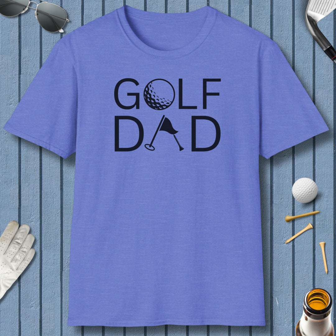 Golf Dad - Adult Golf T-Shirt in Heather Royal