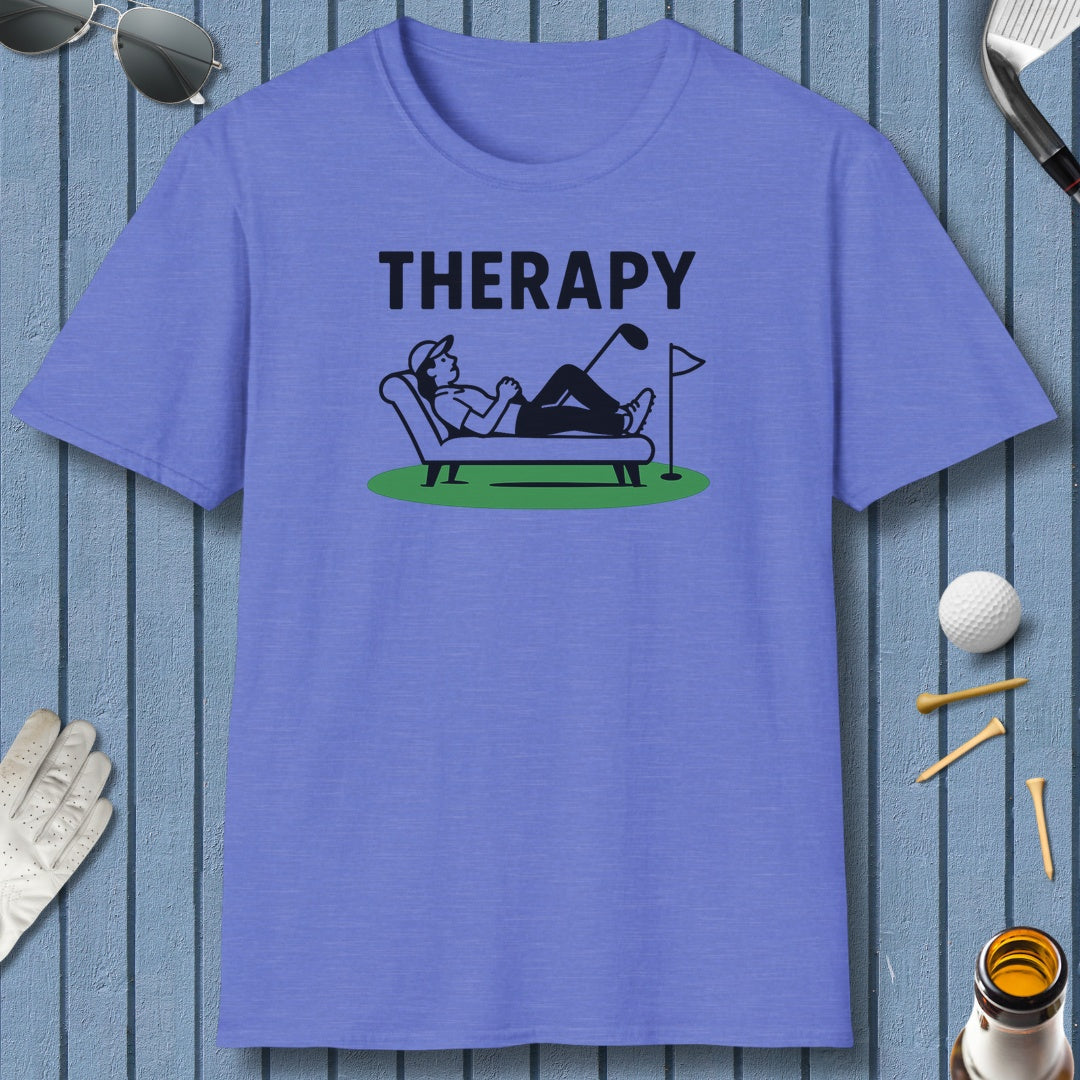 Golf Therapy - Adult Golf T-Shirt in Heather Royal