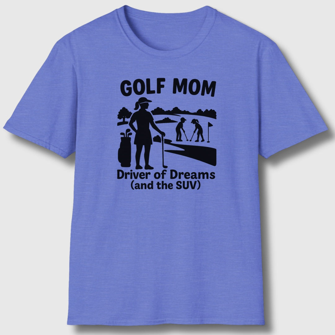 Golf Mom - Adult Golf T-Shirt in Heather Royal