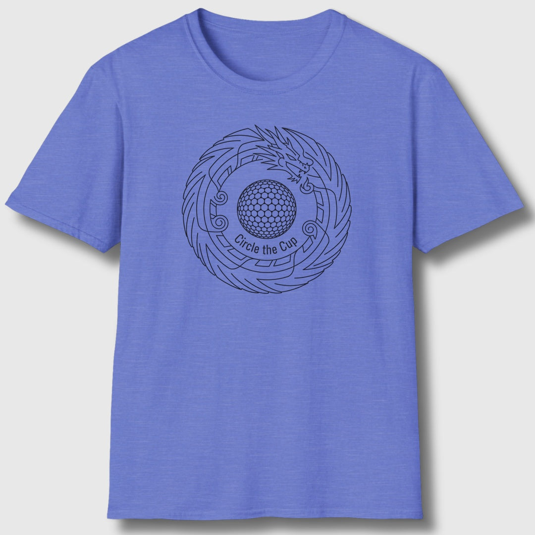 Circle the Cup - Adult Golf T-Shirt in Heather Royal