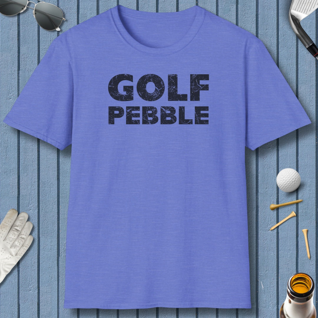 Golf Pebble - Adult Golf T-Shirt in Heather Royal
